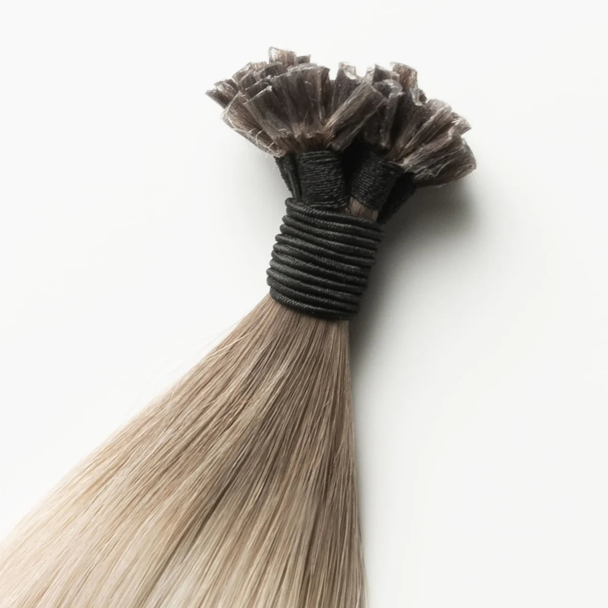 Haarverlängerung mit Bonding Extensions Beige Blonde Root 5B+16B/60B aus russischem Echthaar