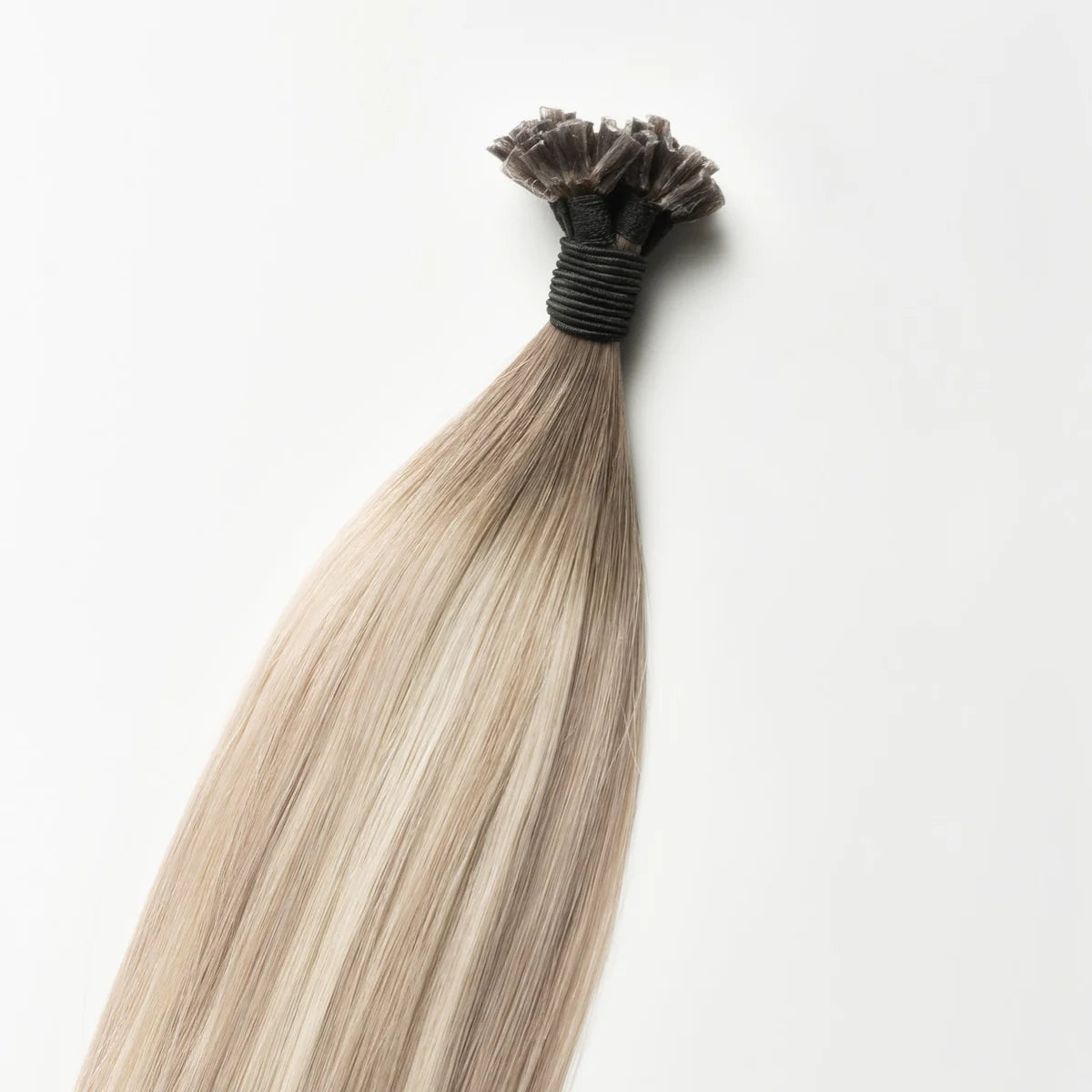 Keratin Bonding Extensions Beige Blonde Root 5B+16B/60B – natürliche Haarverlängerung mit Farbverlauf